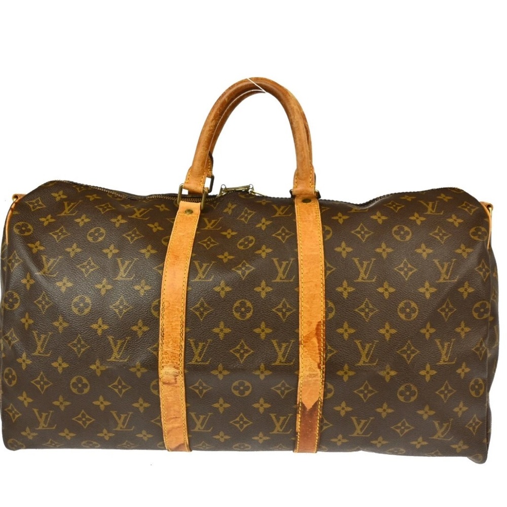 #36. LOUIS VUITTON KEEPALL 50 BANDOULIERE TRAVEL BAG AUTHENTIC